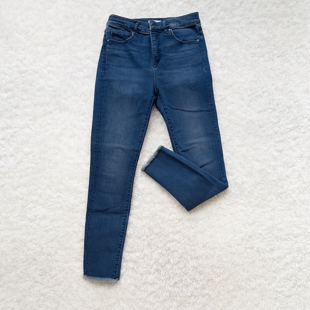 Loft High Waist Skinny Jeans - Dark Wash (Size 27 / 4)